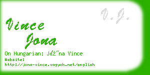 vince jona business card